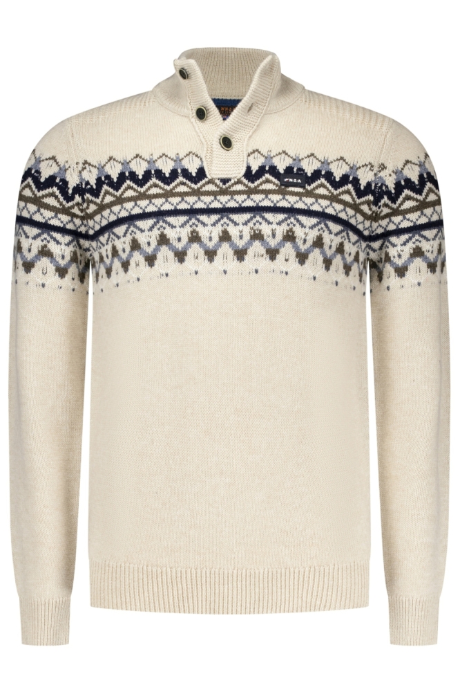 NZA beige heren trui | Vooraanzicht