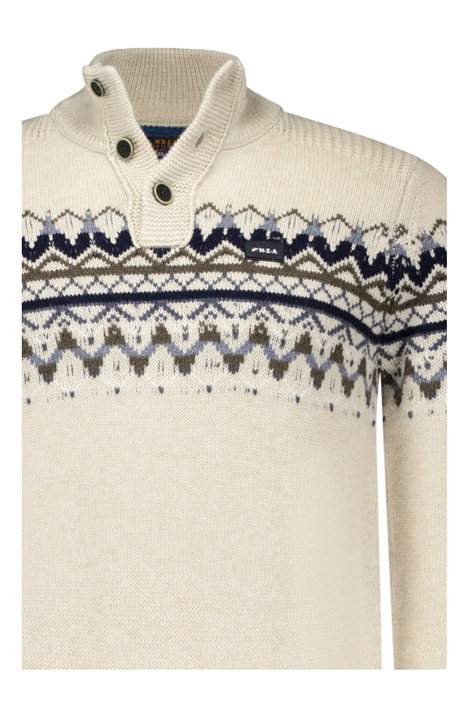 NZA beige heren trui | Close up