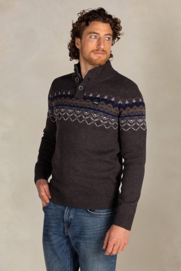 NZA WOLLEN HALFZIP TRUI 25KN487 1198 HAZEL MELANGE