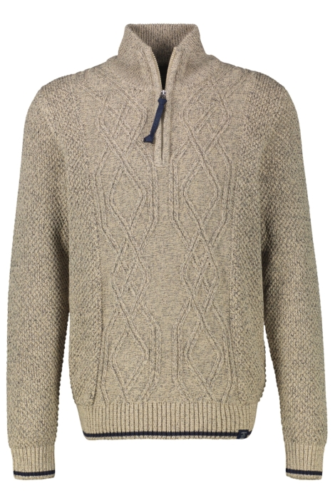 Lerros beige heren trui | Vooraanzicht