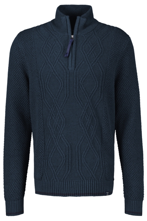 Lerros blauwe heren trui | Vooraanzicht