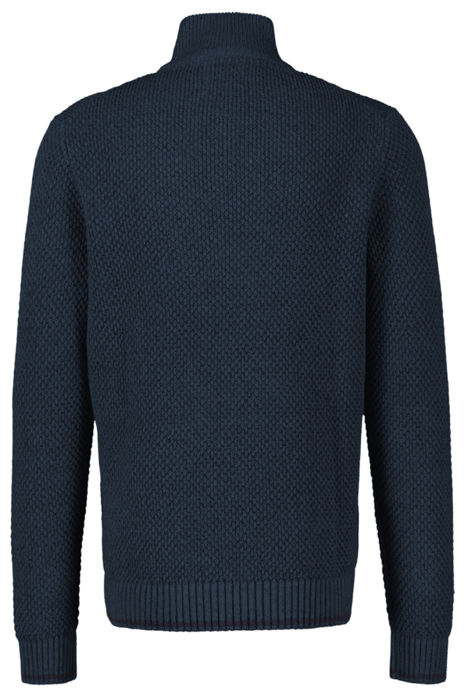 Lerros blauwe heren trui | Achteraanzicht