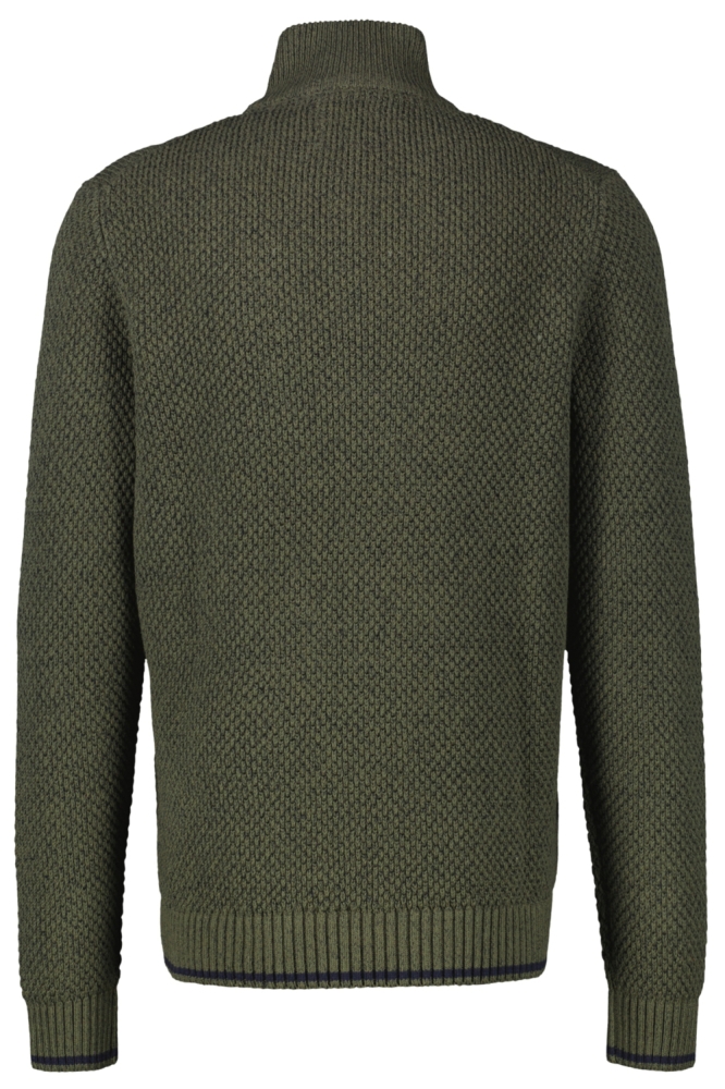 Lerros groene heren trui | Achteraanzicht