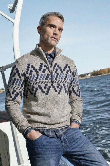 Lerros Trui TRUI MET NOORS PATROON 2595428 125 TENDER BEIGE