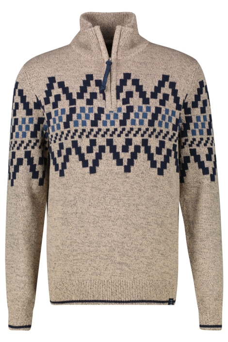 Lerros beige heren trui | Vooraanzicht