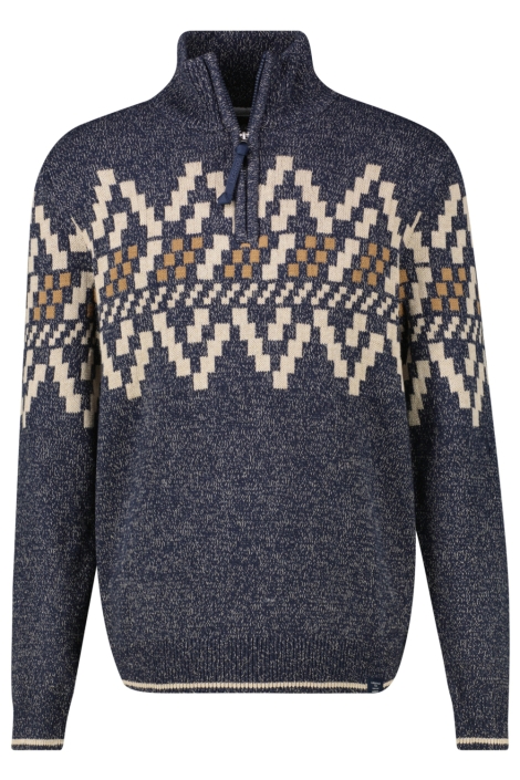 Lerros blauwe heren trui | Vooraanzicht