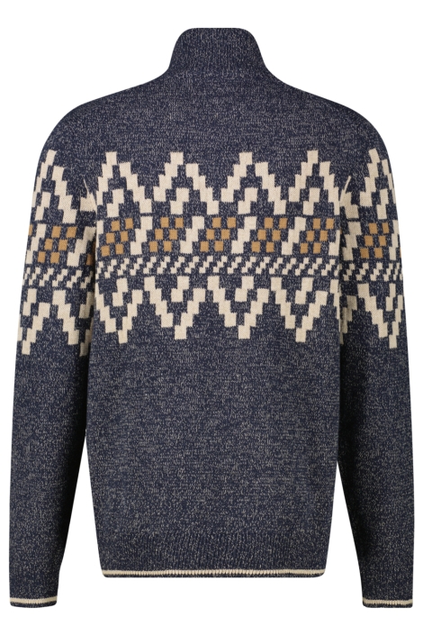 Lerros blauwe heren trui | Achteraanzicht