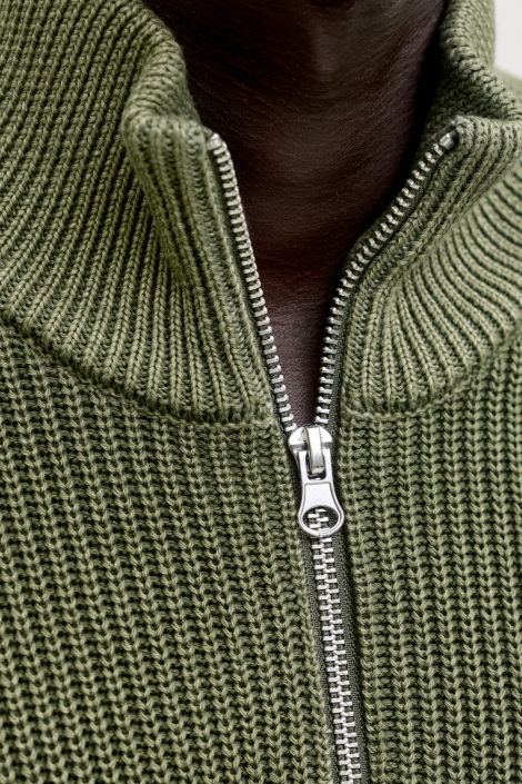 Jack & Jones groene heren trui | Close up