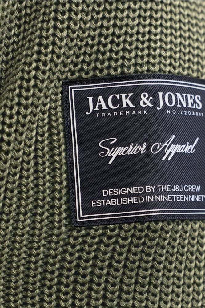 Jack & Jones groene heren trui | Close up