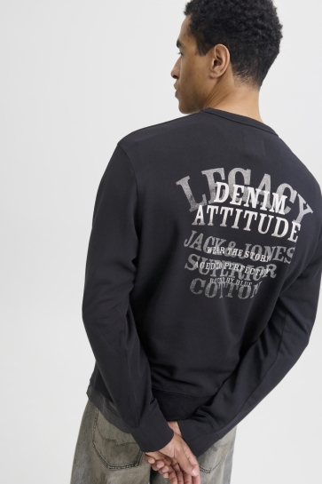 Jack & Jones JJEDETROIT SWEAT CREW NECK STYD AW2 12294470 BLACK