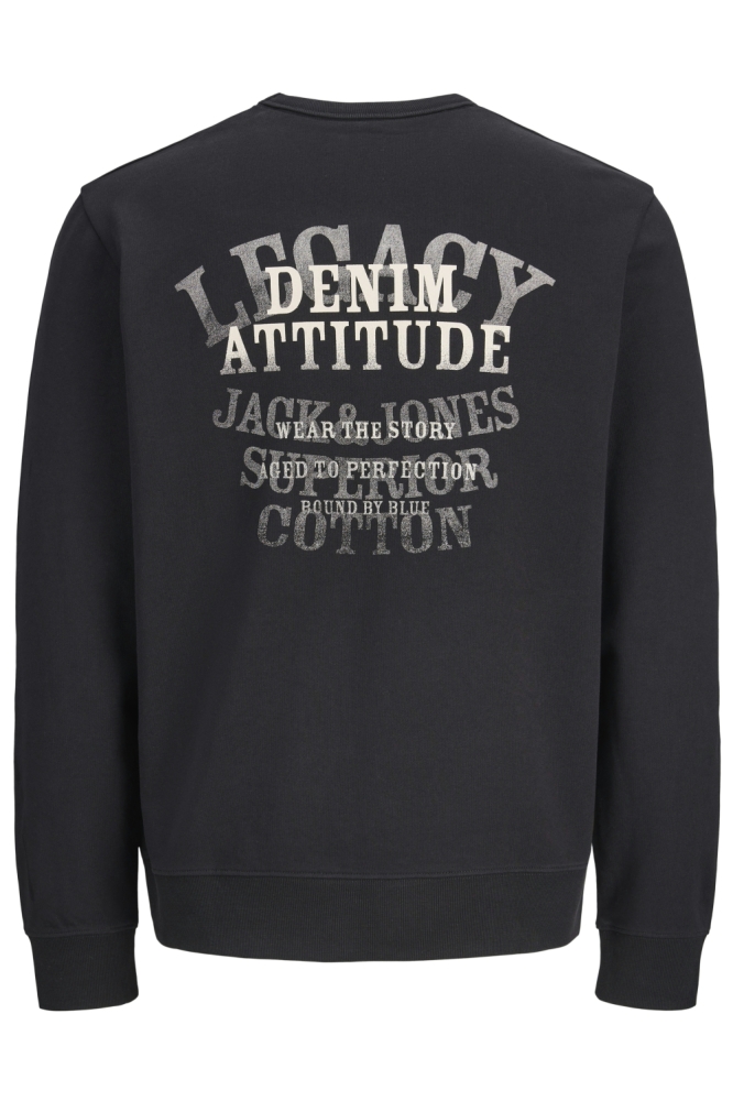 Jack & Jones zwarte heren trui | Achteraanzicht