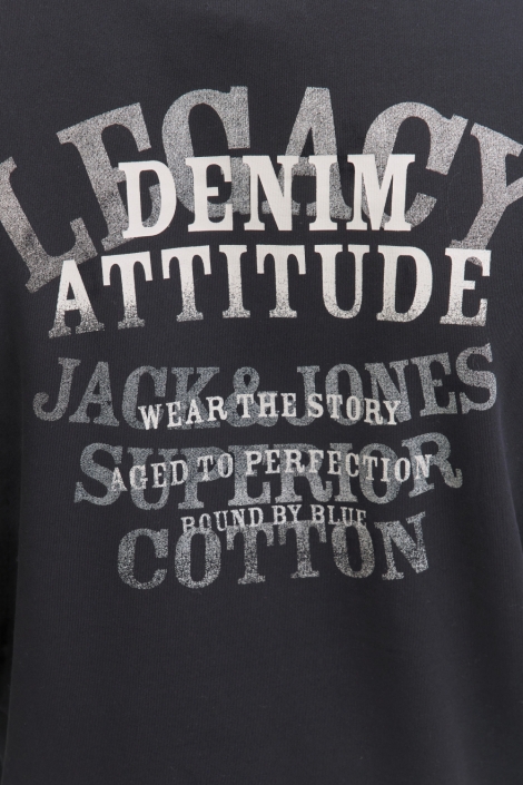 Jack & Jones zwarte heren trui | Close up