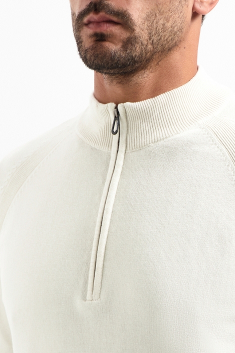 NO-EXCESS ecru heren trui | Close up