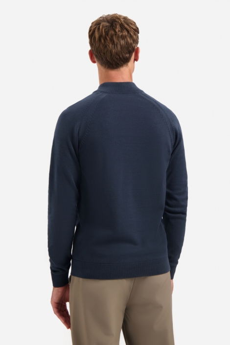 NO-EXCESS blauwe heren trui | Model achteraanzicht