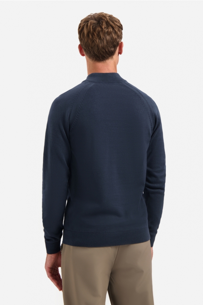 NO-EXCESS blauwe heren trui | Model achteraanzicht