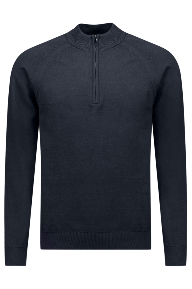 NO-EXCESS blauwe heren trui | Vooraanzicht