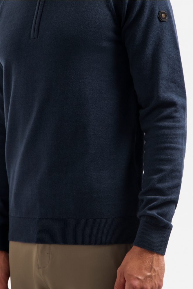 NO-EXCESS blauwe heren trui | Close up