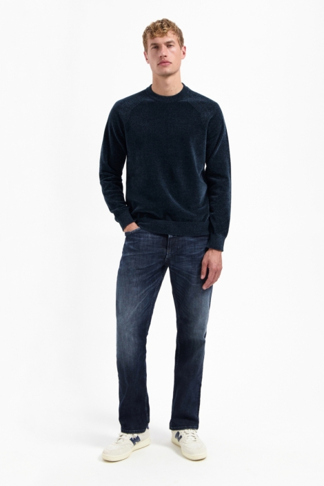 NO-EXCESS blauwe heren trui | Model