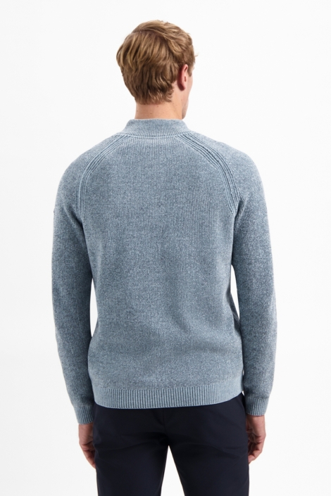 NO-EXCESS blauwe heren trui | Model achteraanzicht