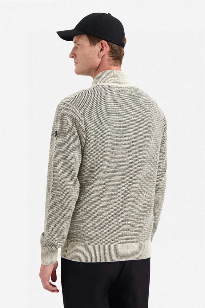 NO-EXCESS grijze heren trui | Model achteraanzicht