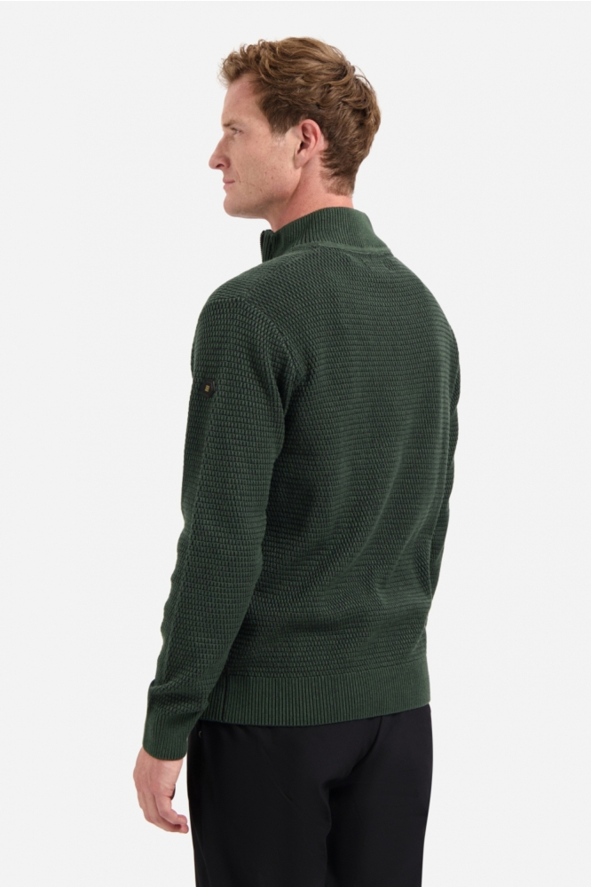 NO-EXCESS groene heren trui | Model achteraanzicht