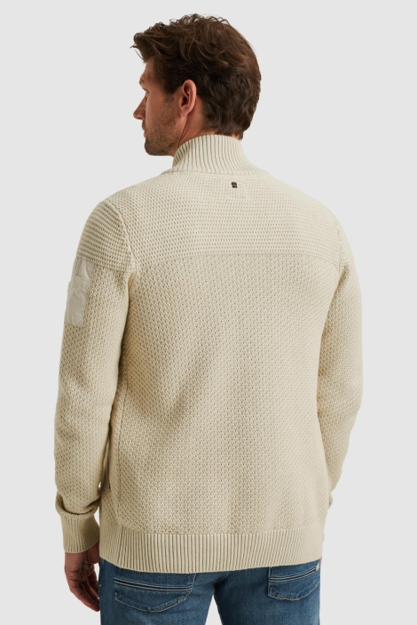 PME legend ecru heren vest | Model achteraanzicht