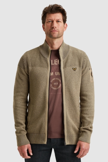 PME legend zip jacket cotton structure Groen