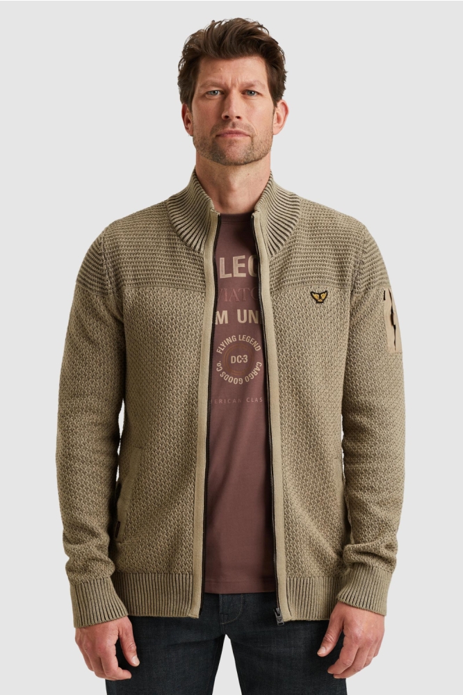 PME legend groene heren vest | Model vooraanzicht