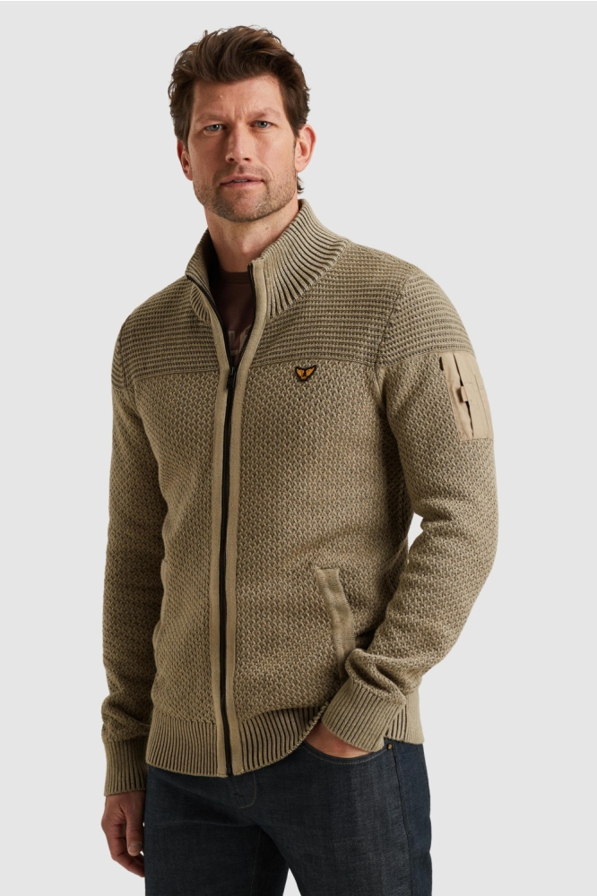 PME legend groene heren vest | Model zijaanzicht