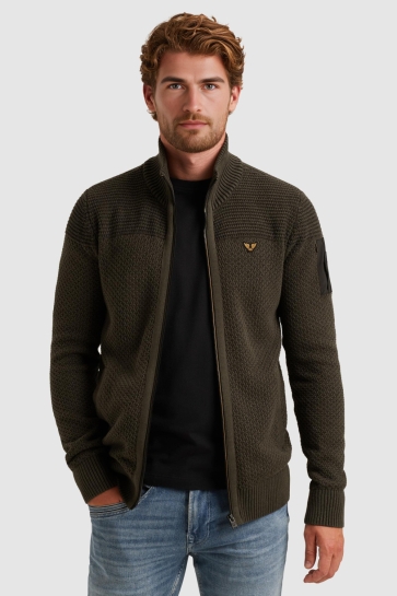 PME legend zip jacket cotton structure Groen