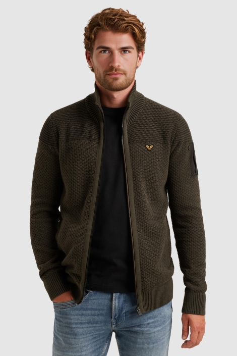 PME legend groene heren vest | Model vooraanzicht