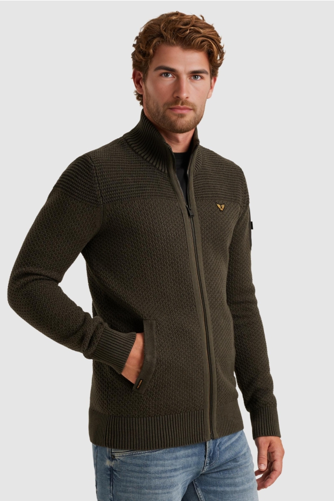 PME legend groene heren vest | Model vooraanzicht