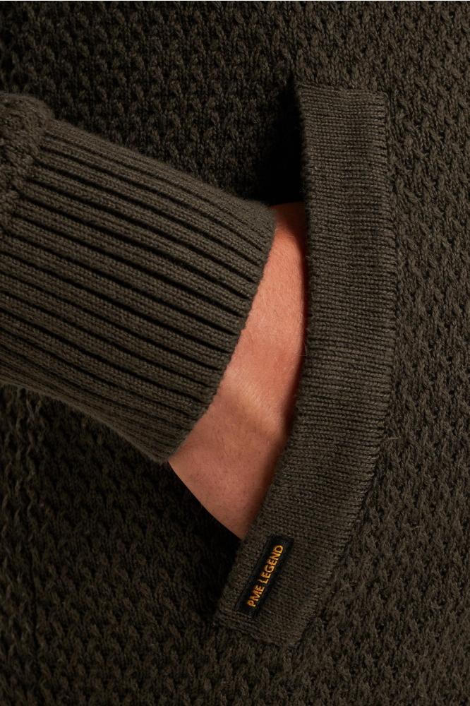 PME legend groene heren vest | Close up