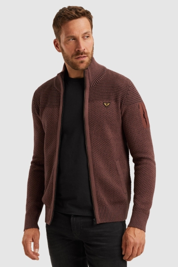 PME legend zip jacket cotton structure Bruin