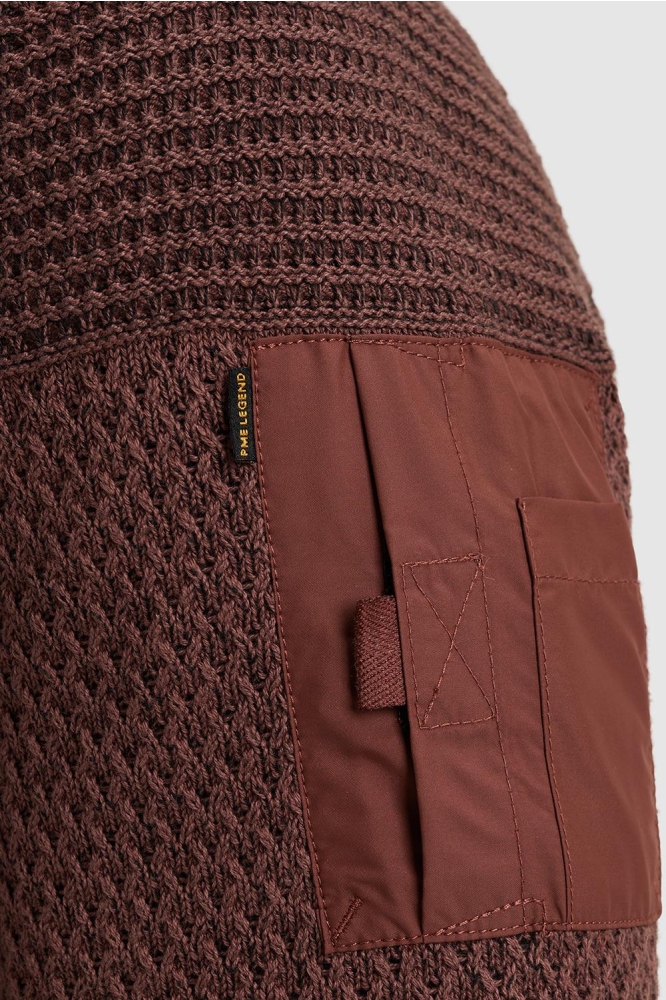 PME legend bruine heren vest | Close up