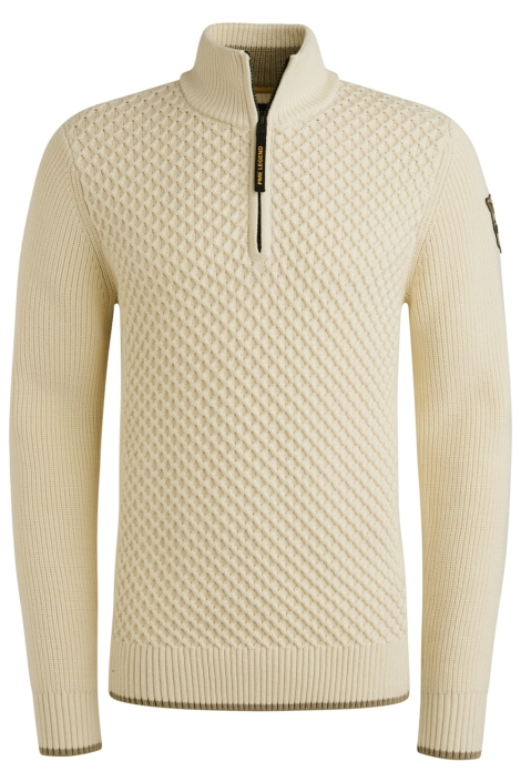 PME legend ecru heren trui | Vooraanzicht