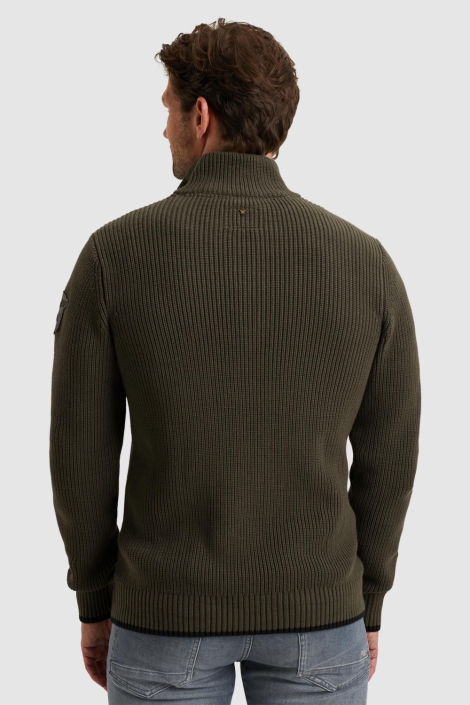 PME legend groene heren trui | Model achteraanzicht