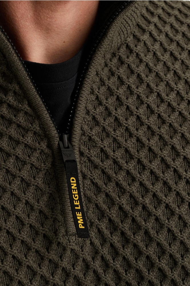 PME legend groene heren trui | Close up
