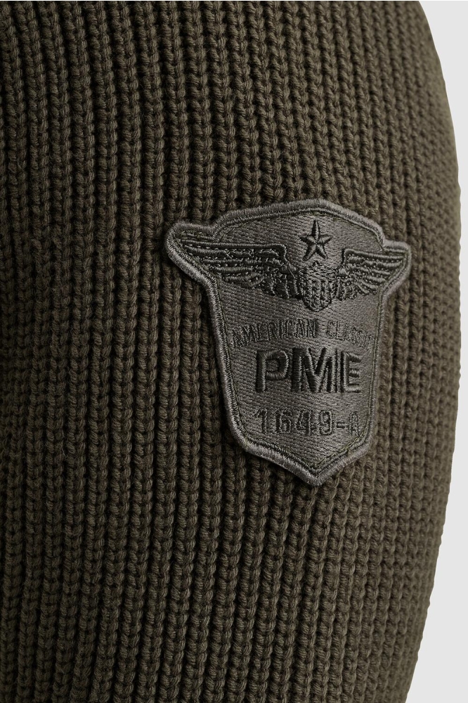 PME legend groene heren trui | Close up