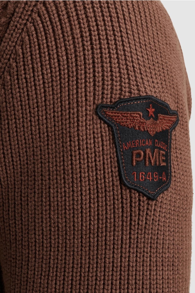 PME legend bruine heren trui | Close up