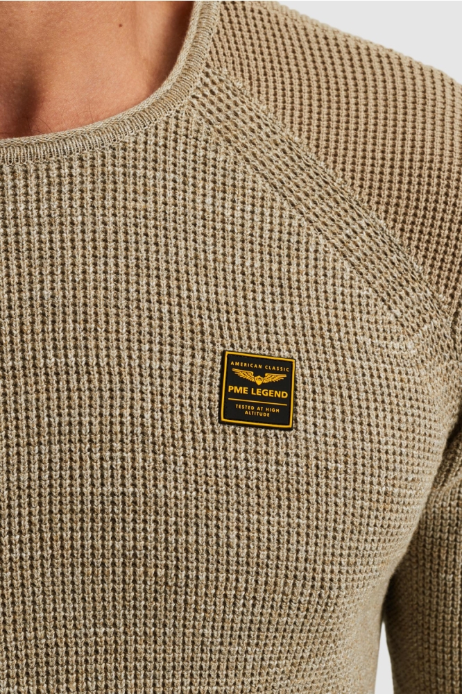PME legend beige heren trui | Close up