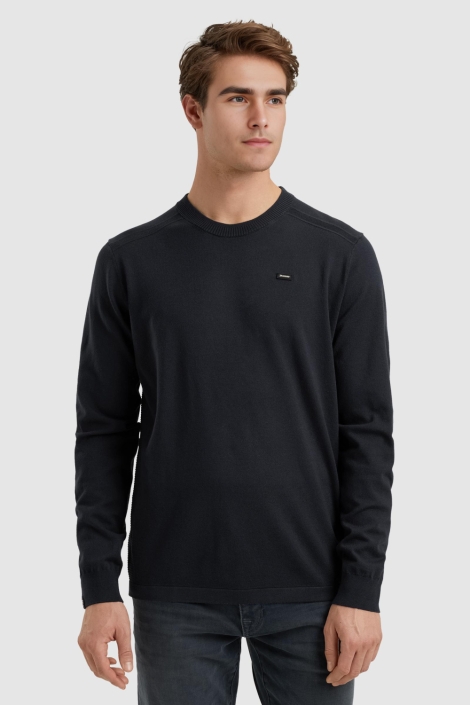 Vanguard blauwe heren trui | Model vooraanzicht