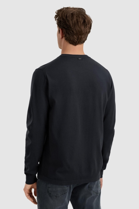 Vanguard blauwe heren trui | Model achteraanzicht