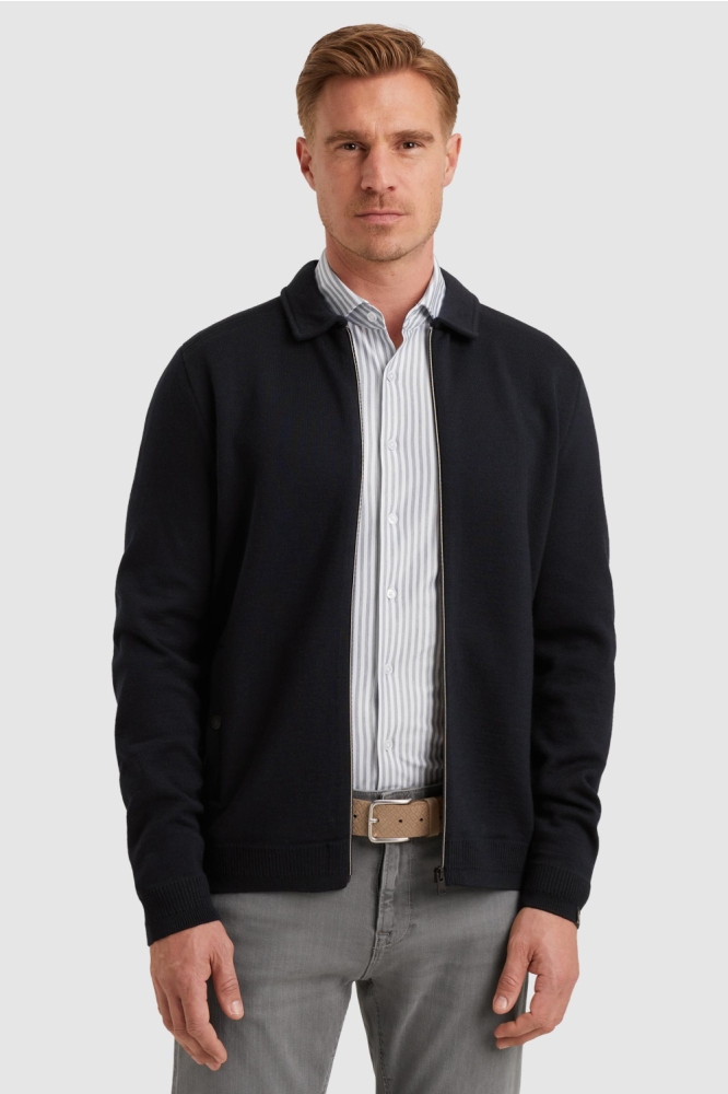 Vanguard blauwe heren vest | Model vooraanzicht