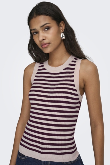 Jacqueline de Yong Top JDYAYA TANK TOP KNT NOOS 15287501 PINK DOGWOOD/MAUVE WINE