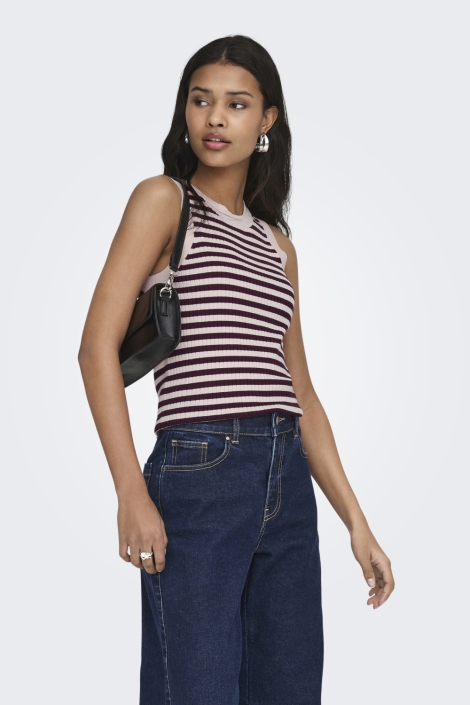 Jacqueline de Yong roze dames top | Model zijaanzicht