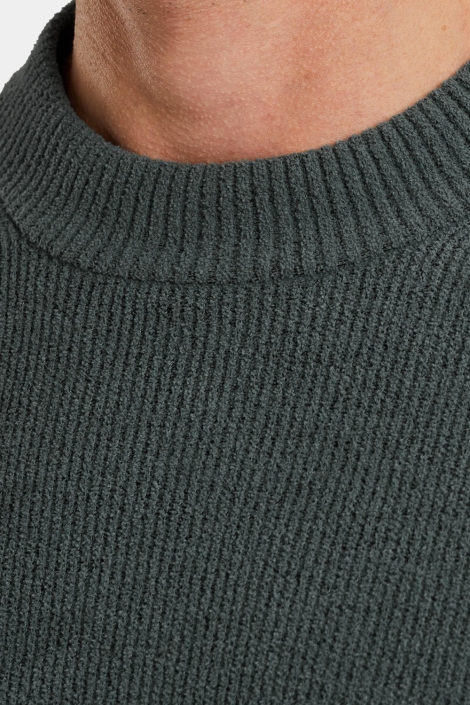 Cast Iron blauwe heren trui | Close up