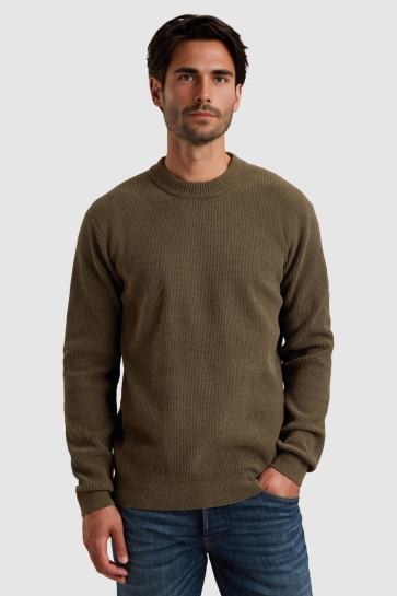 Cast Iron mock neck soft blend Bruin