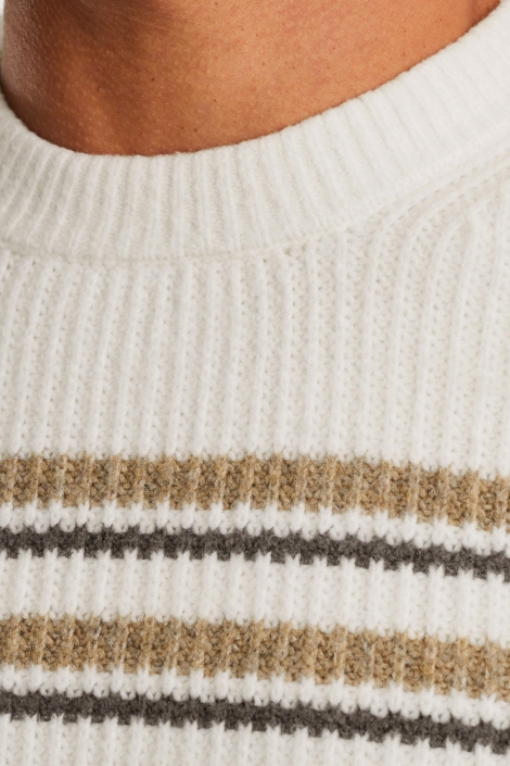 Cast Iron ecru heren trui | Close up