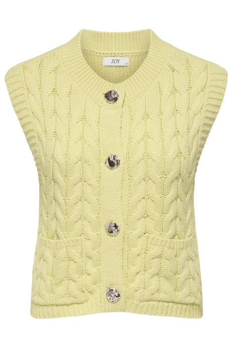 Jacqueline de Yong gele dames gilet | Vooraanzicht